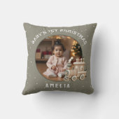 Neutral Baby’s 1st Christmas Train Keepsake Photo クッション (裏面)