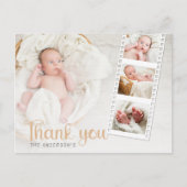 Neutral Baby Shower Thank You Photo Postcard ポストカード (正面)