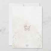 Neutral Baby Shower Tiny Hands, Tiny Feet 招待状 (裏面)