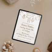 Neutral Baby Shower Tiny Hands, Tiny Feet 招待状