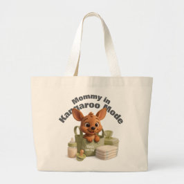 Neutral Baby Tote Bag – Custom Name & Deer Design ラージトートバッグ