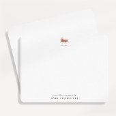 Neutral Bassinet Nursery Note Card 招待状