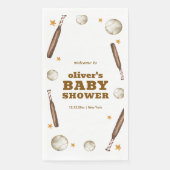 Neutral Batter Up Baseball Baby Shower Welcome  (正面)