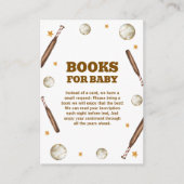 Neutral Batter Up Baseball Books For Baby Shower エンクロージャーカード (正面)