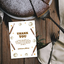 Neutral Batter Up Baseball Sport Baby Shower サンキューカード