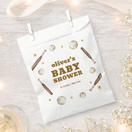 Neutral Batter Up Baseball Sport Boy Baby Shower  フェイバーバッグ