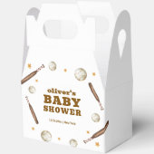 Neutral Batter Up Baseball Sport Boy Baby Shower フェイバーボックス (見開き)
