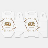 Neutral Batter Up Baseball Sport Boy Baby Shower フェイバーボックス (見開き)