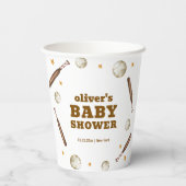 Neutral Batter Up Baseball Sport Boy Baby Shower  紙コップ (裏面)