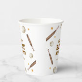 Neutral Batter Up Baseball Sport Boy Baby Shower  紙コップ (左)