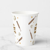 Neutral Batter Up Baseball Sport Boy Baby Shower  紙コップ (右)