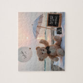 Neutral Beachside Expecting Baby Announcement  ジグソーパズル (縦)