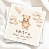 Neutral Bearly Can Wait Baby Shower スタンダードカクテルナプキン