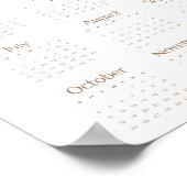 Neutral Beige 2026 Calendar Minimalist One-Page ポスター (角)