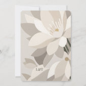 Neutral Beige Abstract Modern Editorial Wedding 招待状 (裏面)