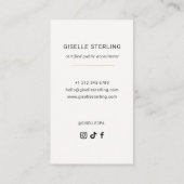 Neutral Beige Accountant CPA Minimal Modern 名刺 (裏面)