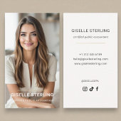 Neutral Beige Accountant CPA Minimal Modern 名刺