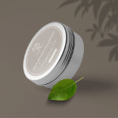 Neutral Beige Beauty Salon Cosmetic Jar Label ラウンドシール