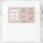 Neutral Beige Bohemian Logo 4OZ Cosmetic Bottle 長方形シール (バッグ)