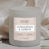 Neutral Beige Boho Aesthetic Candle Product Label スクエアシール