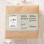 Neutral Beige Boho Pattern Logo 2OZ Dropper Bottle ラベル (インサイチュ)