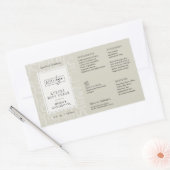 Neutral Beige Boho Pattern Logo 4OZ Cosmo Bottle 長方形シール (封筒)