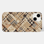 Neutral Beige & Brown Plaid Phone Case - Carved  Case-Mate iPhoneケース (裏面 (横))