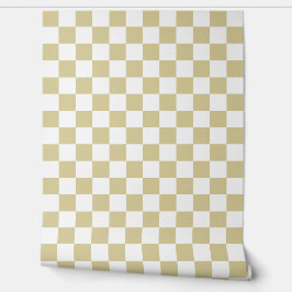 Neutral Beige Checkered Wallpaper | Modern Nursery 壁紙