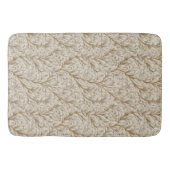 Neutral Beige Gold Botanical Leaf William Morris バスマット (正面)
