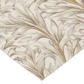 Neutral Beige Gold Botanical Leaf William Morris ミディアムテーブルランナー (コーナー)