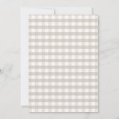 Neutral Beige Little Bunny Baby Shower Invitation 招待状 (裏面)