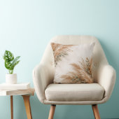 Neutral Beige Pampas Sage Botanical Frame クッション (椅子)