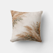 Neutral Beige Pampas Sage Botanical Frame クッション (正面)