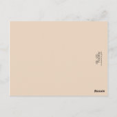 Neutral Beige Photo 結婚's Thank You Post Card ポストカード (裏面)