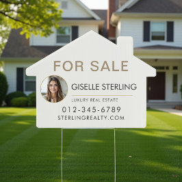 Neutral Beige Photo For Sale Real Estate Sign アウトドアサイン