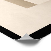 Neutral Beige Scandinavian Abstract Design ポスター (角)