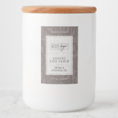 Neutral Beige Taupe Boho Waterproof Product Label フードラベル (正面)