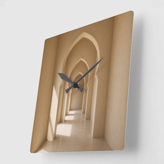 Neutral Beige Wall Decor スクエア壁時計 (傾斜)