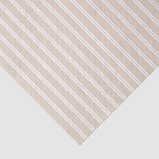 Neutral Beige White Stripes 薄葉紙 (詳細)