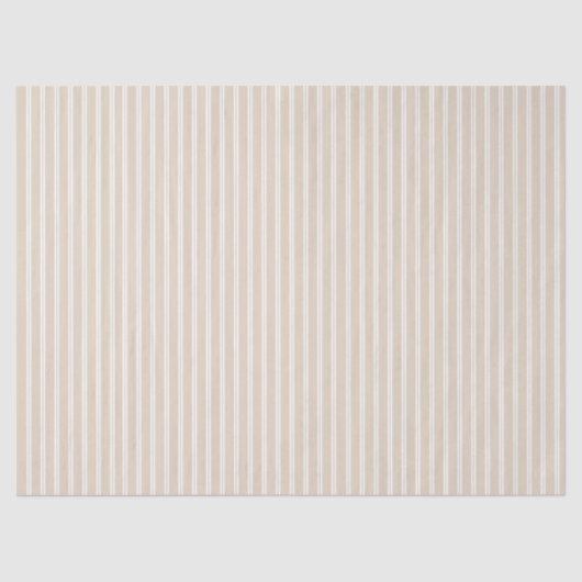 Neutral Beige White Stripes 薄葉紙 (正面)
