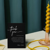 Neutral Black and White Minimalist Wedding サンキューカード