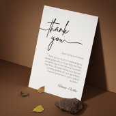 Neutral Black and White Minimalist Wedding サンキューカード