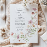 Neutral Blush Wildflower Floral Wedding 招待状<br><div class="desc">Celebrate your love story with this elegant earthy wildflower wedding invitation featuring soft hand-painted watercolor florals in romantic neutral tones. Blush pink blooms, delicate botanical stems, and muted greenery create a timeless garden-inspired design that feels both modern and effortlessly romantic. Perfect for spring, summer, or early fall weddings, this invitation...</div>