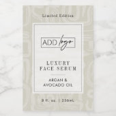 Neutral Bohemian Beige Waterproof Product Label フードラベル (シングルラベル)