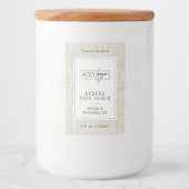 Neutral Bohemian Beige Waterproof Product Label フードラベル (正面)