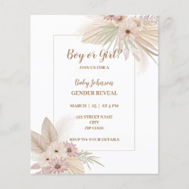 Neutral Bohoをテーマにした性別による招待の公開