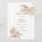 Neutral Bohoをテーマにした性別による招待の公開 招待状 (正面/裏面)