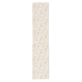 Neutral Boho Christmas Gingerbread Man Beige ショートテーブルランナー