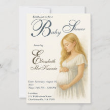Neutral Boho Elegance Baby Shower Blonde Mom to be