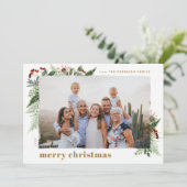 Neutral Boho Greenery金ゴールドドライブラシ効果写真 シーズンカード (スタンド正面)